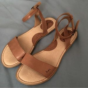 Brown Ankle Strap Sandals BOC Agassiz Tan